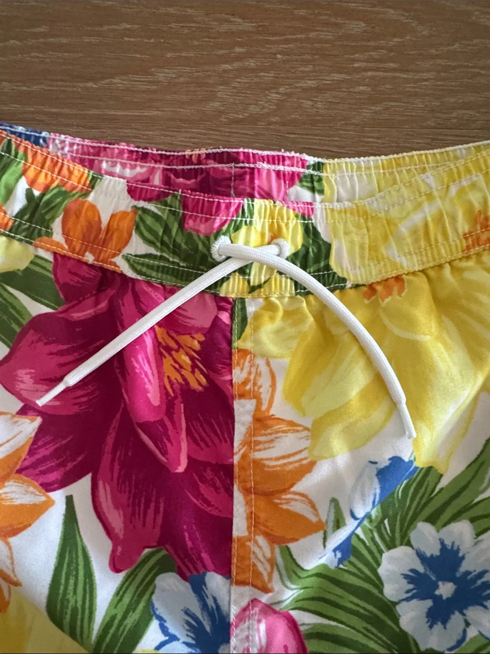 Janie and Jack Yellow, Orange, Pink, Blue Floral Swim Trunks
